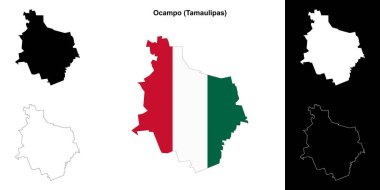 Ocampo belediyesi (Tamaulipas) ana hat haritası seti
