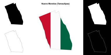 Nuevo Morelos belediyesi (Tamaulipas) ana hat haritası seti