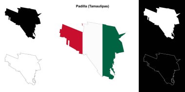 Padilla belediyesi (Tamaulipas) ana hat haritası seti