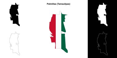 Palmillas Belediyesi (Tamaulipas) ana hat haritası seti