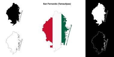 San Fernando belediyesi (Tamaulipas) ana hat haritası seti