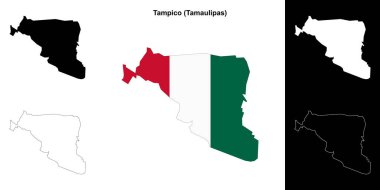 Tampico belediyesi (Tamaulipas) ana hat haritası seti