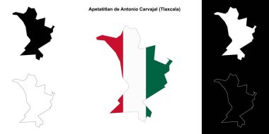 Apetatitlan de Antonio Carvajal Belediyesi (Tlaxcala) ana hat haritası