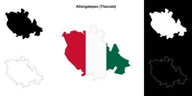Atlangatepec belediyesi (Tlaxcala) ana hat haritası seti