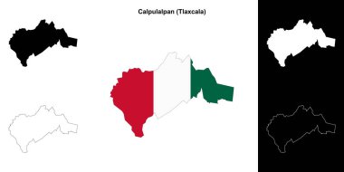 Calpulalpan Belediyesi (Tlaxcala) ana hat haritası seti
