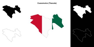 Cuaxomulco belediyesi (Tlaxcala) ana hat haritası seti