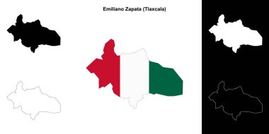 Emiliano Zapata belediyesi (Tlaxcala) ana hat haritası seti