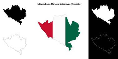 Ixtacuixtla de Mariano Matamoros belediyesi (Tlaxcala) ana hat haritası seti
