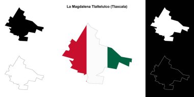 La Magdalena Tlaltelulco belediyesi (Tlaxcala) ana hat haritası seti