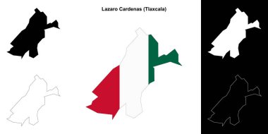 Lazaro Cardenas belediyesi (Tlaxcala) ana hat haritası seti