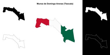 Munoz de Domingo Arenas belediyesi (Tlaxcala) ana hat haritası seti