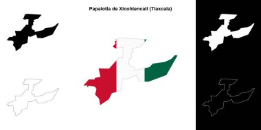 Papalotla de Xicohtencatl belediyesi (Tlaxcala) ana hat haritası seti