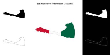 San Francisco Tetlanohcan belediyesi (Tlaxcala) ana hat haritası seti