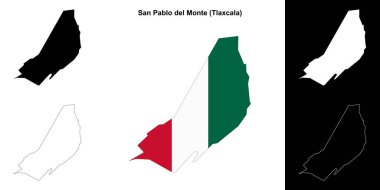 San Pablo del Monte belediyesi (Tlaxcala) ana hat haritası seti