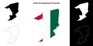 Santa Ana Nopalucan belediyesi (Tlaxcala) ana hat haritası seti