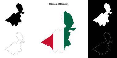 Tlaxcala belediyesi (Tlaxcala) ana hat haritası seti
