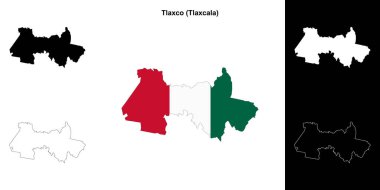 Tlaxco belediyesi (Tlaxcala) ana hat haritası seti