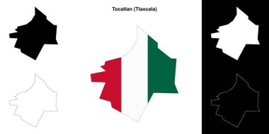 Tocatlan belediyesi (Tlaxcala) ana hat haritası seti