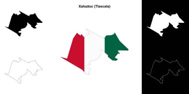Xaloztoc belediyesi (Tlaxcala) ana hat haritası seti