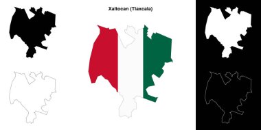 Xaltocan belediyesi (Tlaxcala) ana hat haritası seti