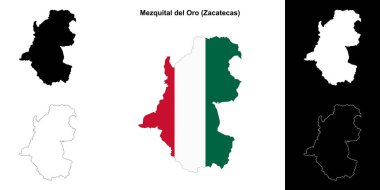 Mezquital del Oro belediyesi (Zacatecas) ana hat haritası seti