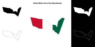 Santa Maria de la Paz belediyesi (Zacatecas) ana hat haritası seti