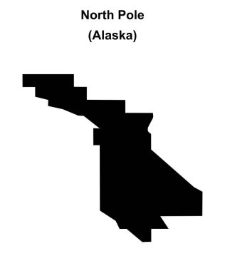 Kuzey Kutbu (Alaska) boş ana hat haritası