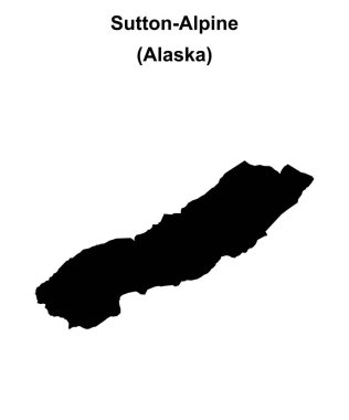 Sutton-Alp (Alaska) boş ana hat haritası
