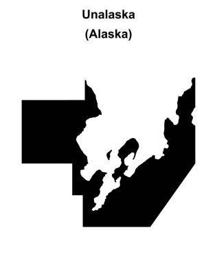 Unalaska (Alaska) boş ana hat haritası
