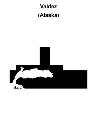 Valdez (Alaska) boş ana hat haritası