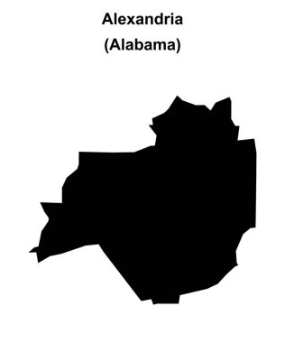 İskenderiye (Alabama) boş ana hat haritası