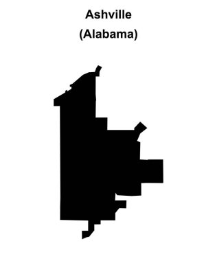 Ashville (Alabama) boş ana hat haritası