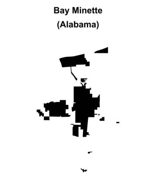 Bay Minette (Alabama) boş ana hat haritası
