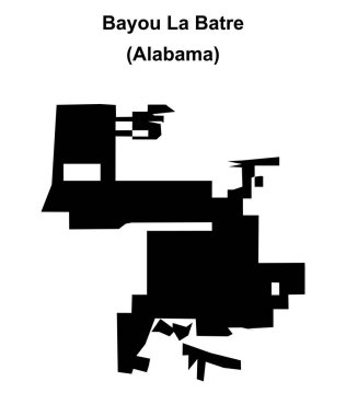 Bayou La Batre (Alabama) boş ana hat haritası