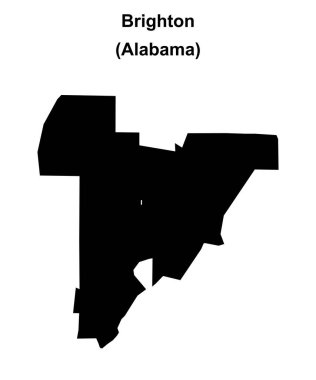 Brighton (Alabama) boş ana hat haritası