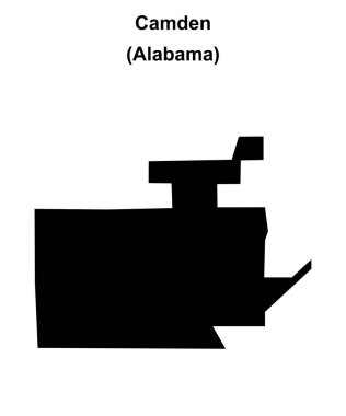Camden (Alabama) boş ana hat haritası