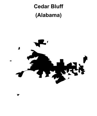 Cedar Bluff (Alabama) boş ana hat haritası