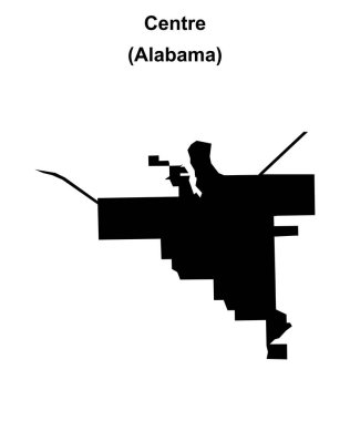 Merkez (Alabama) boş ana hat haritası