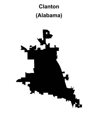 Clanton (Alabama) boş ana hat haritası