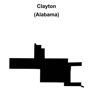 Clayton (Alabama) boş ana hat haritası