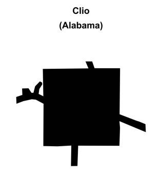 Clio (Alabama) boş ana hat haritası