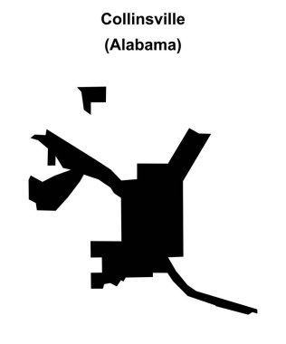 Collinsville (Alabama) boş ana hat haritası