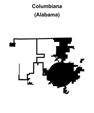 Columbiana (Alabama) boş ana hat haritası