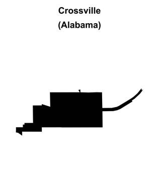 Crossville (Alabama) boş ana hat haritası