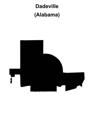 Dadeville (Alabama) boş ana hat haritası