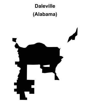 Daleville (Alabama) boş ana hat haritası