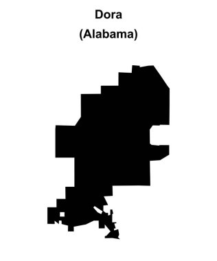 Dora (Alabama) boş ana hat haritası