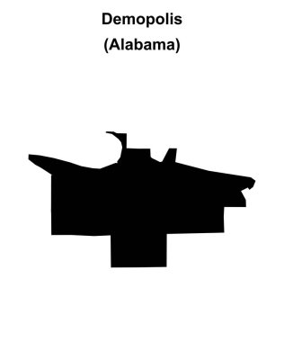 Demopolis (Alabama) boş ana hat haritası