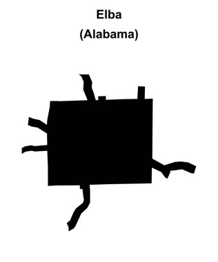Elba (Alabama) boş ana hat haritası