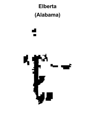 Elberta (Alabama) boş ana hat haritası
